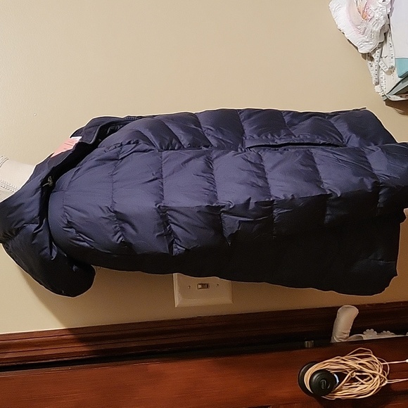 Quince Light weight Down Hooded Jacket Navy Blue XS - Picture 6 of 8